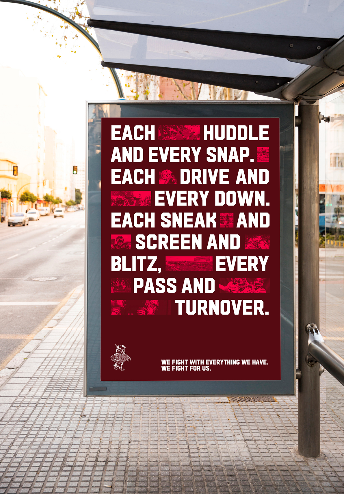 TXST EachAndEvery BrandConcept POC Athletics BusStop Football