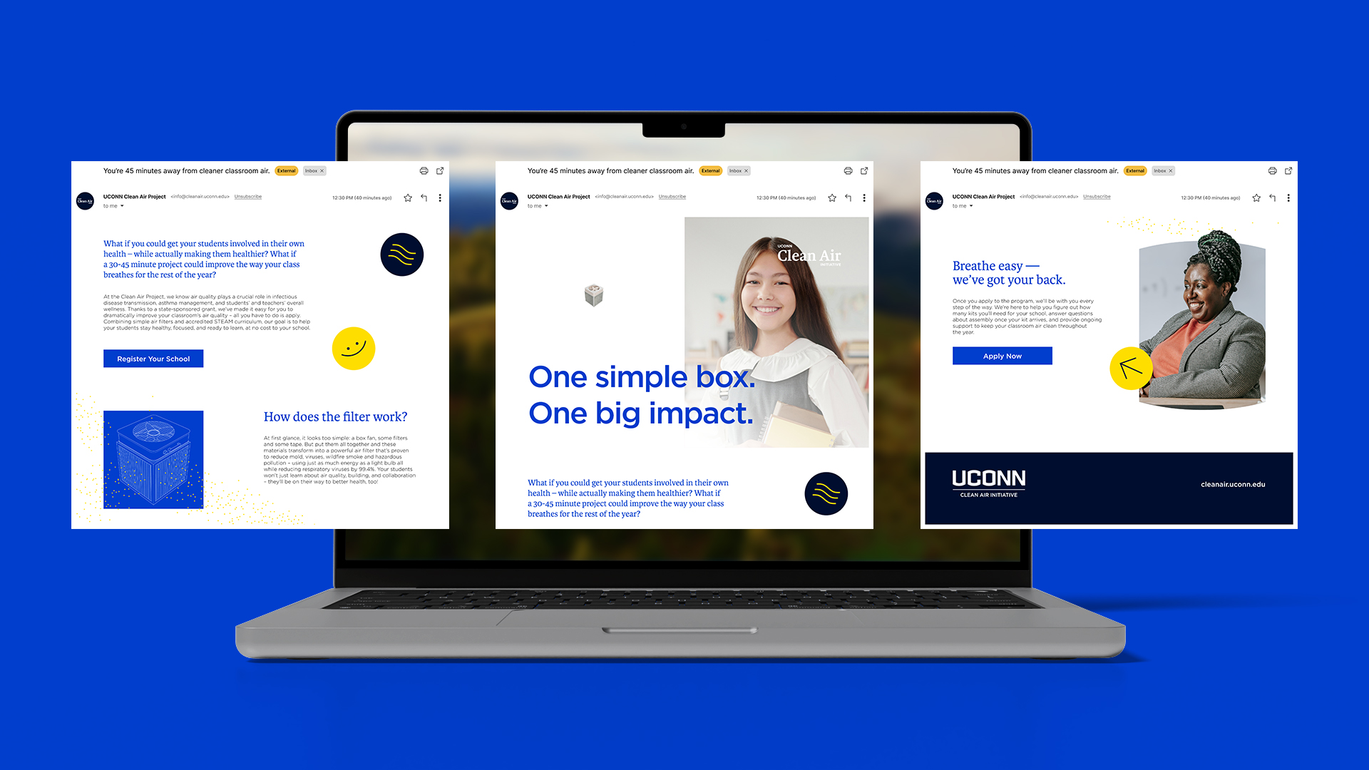 UCONN Health CleanAir EmailTemplates