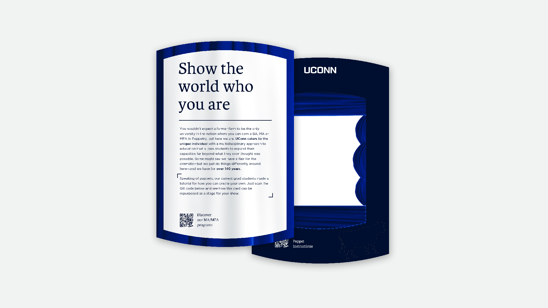 UCONN OOTB POC Graduate Postcard Puppets