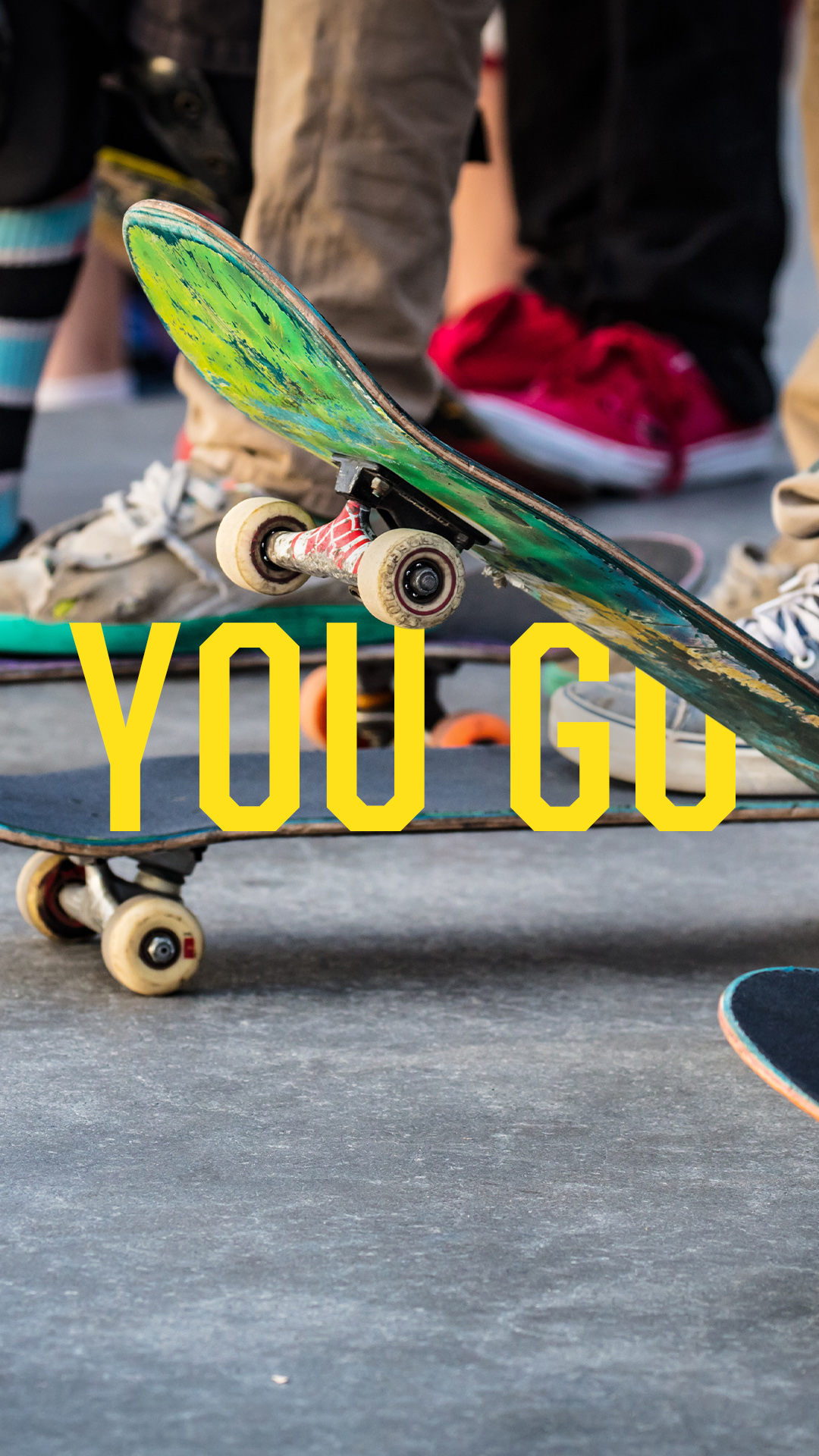 UO WeMakeYouGo POC Supers Vertical Still SkateboardDetail