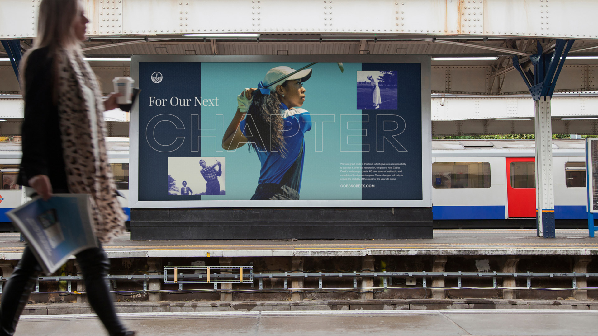 CCF CobbsCreek AdCampaign Billboard TrainStation NextChapter