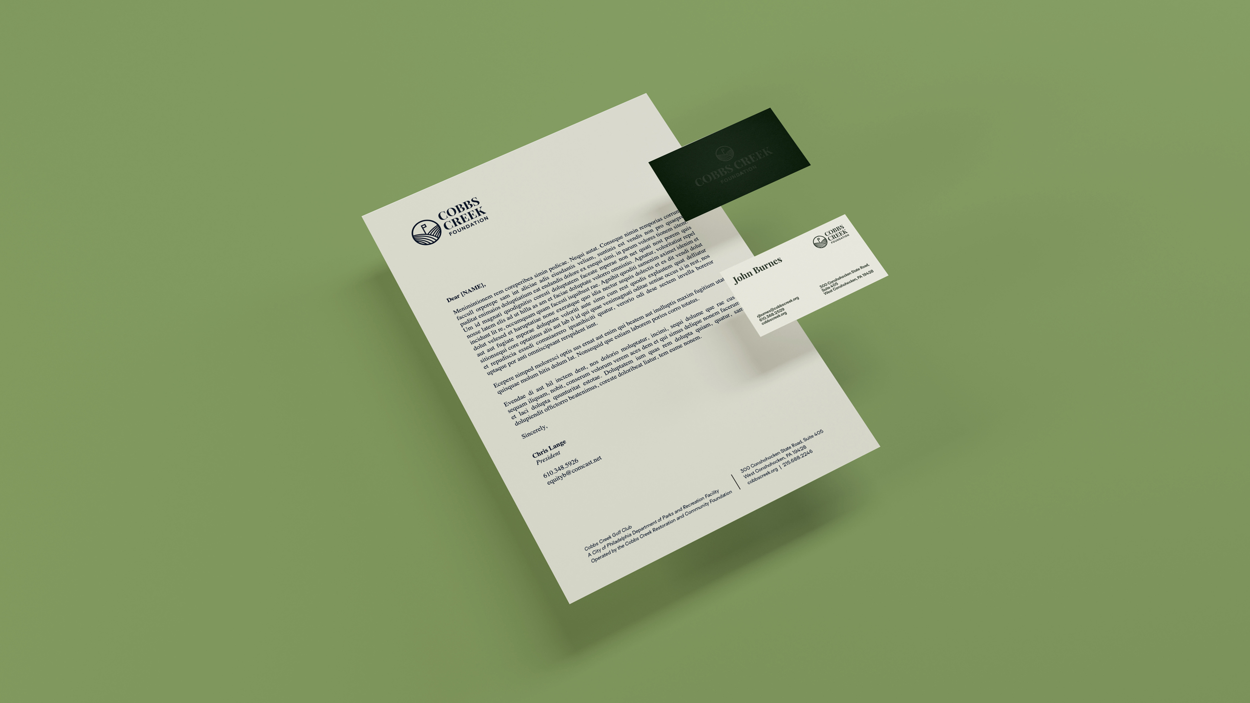 CCF CobbsCreek BrandConcept POC Stationery
