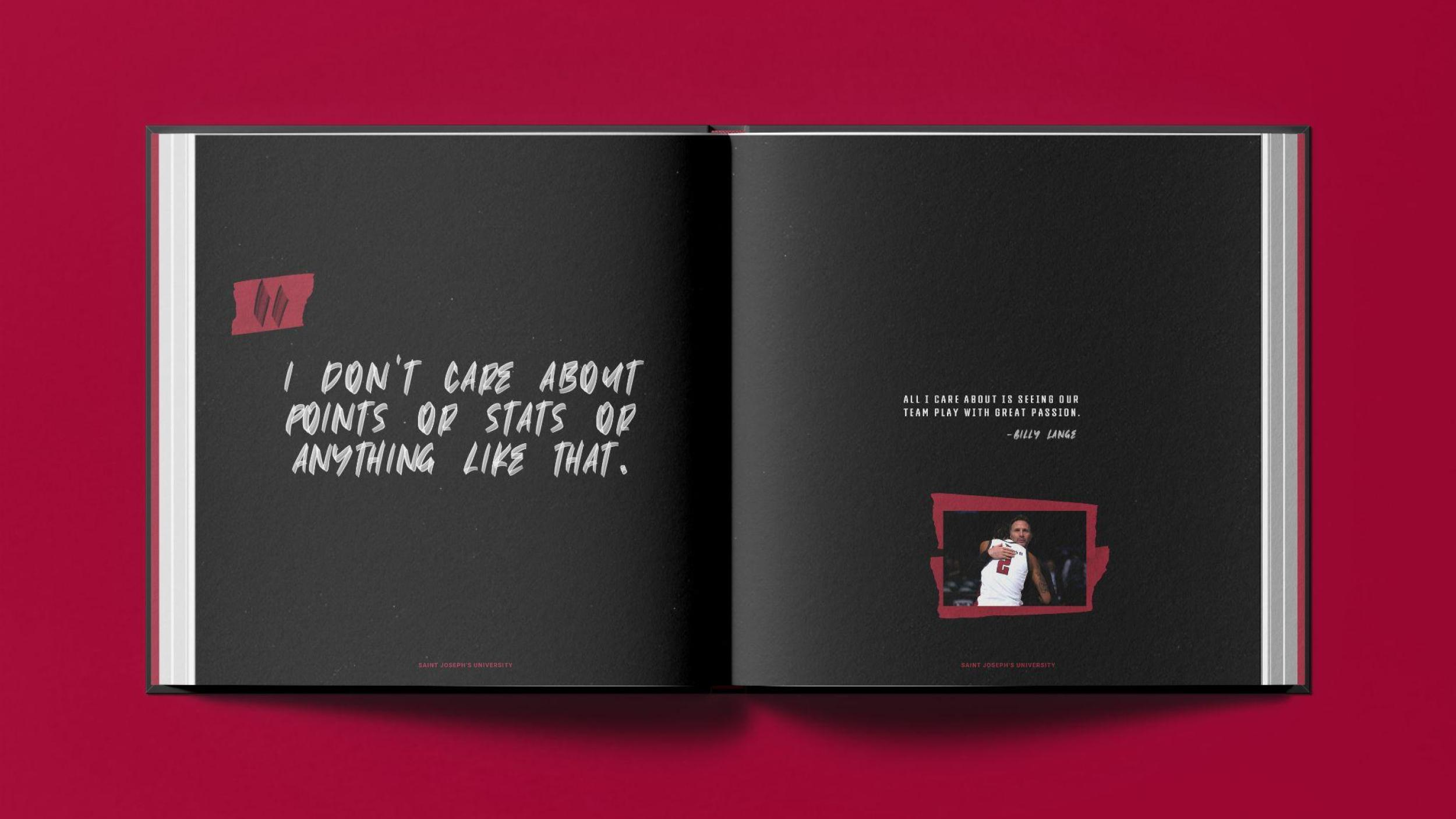 SJU Hawks AboveAllElse BrandConcept POC Book Spread02