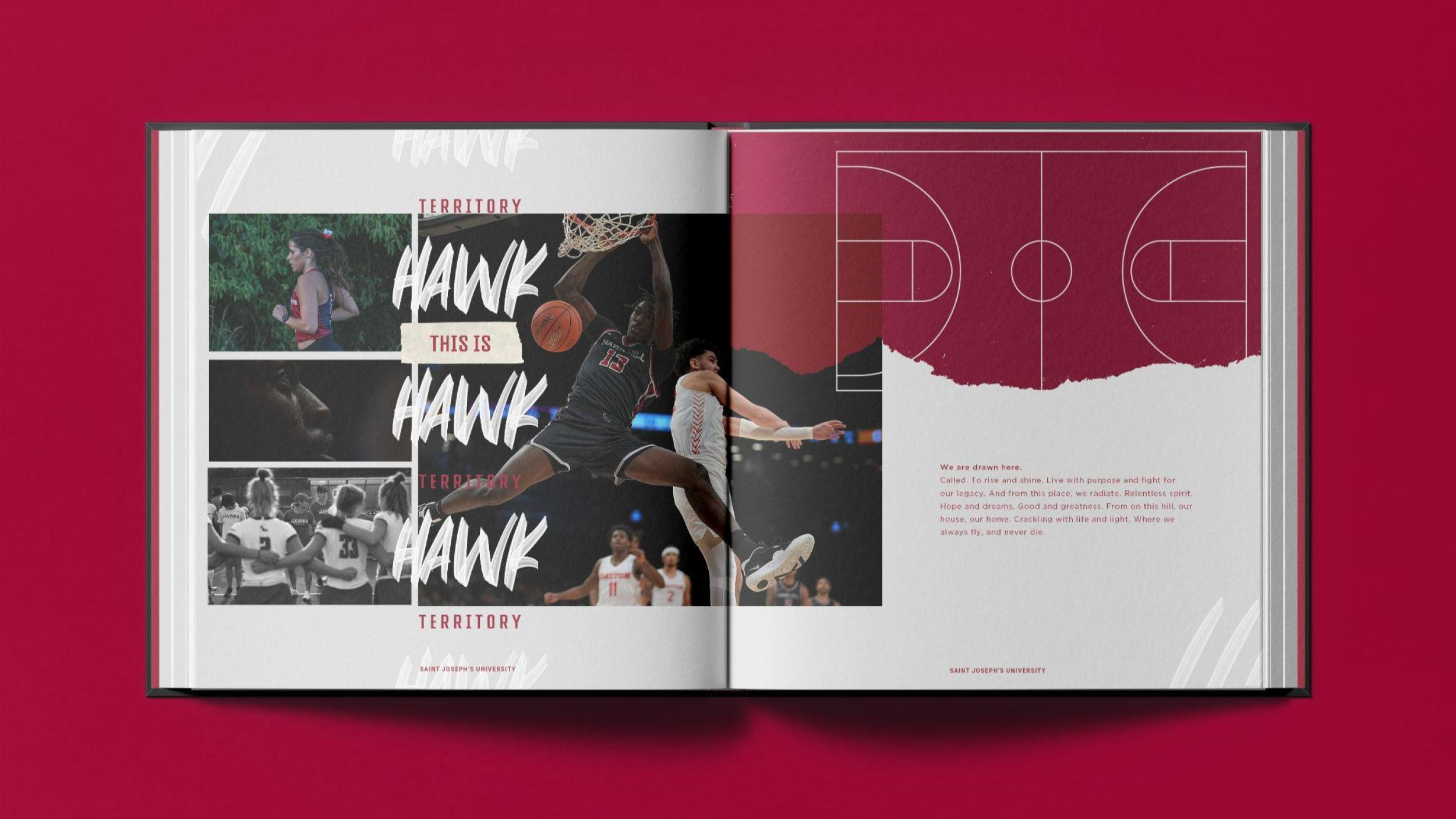SJU Hawks AboveAllElse BrandConcept POC Book Spread03