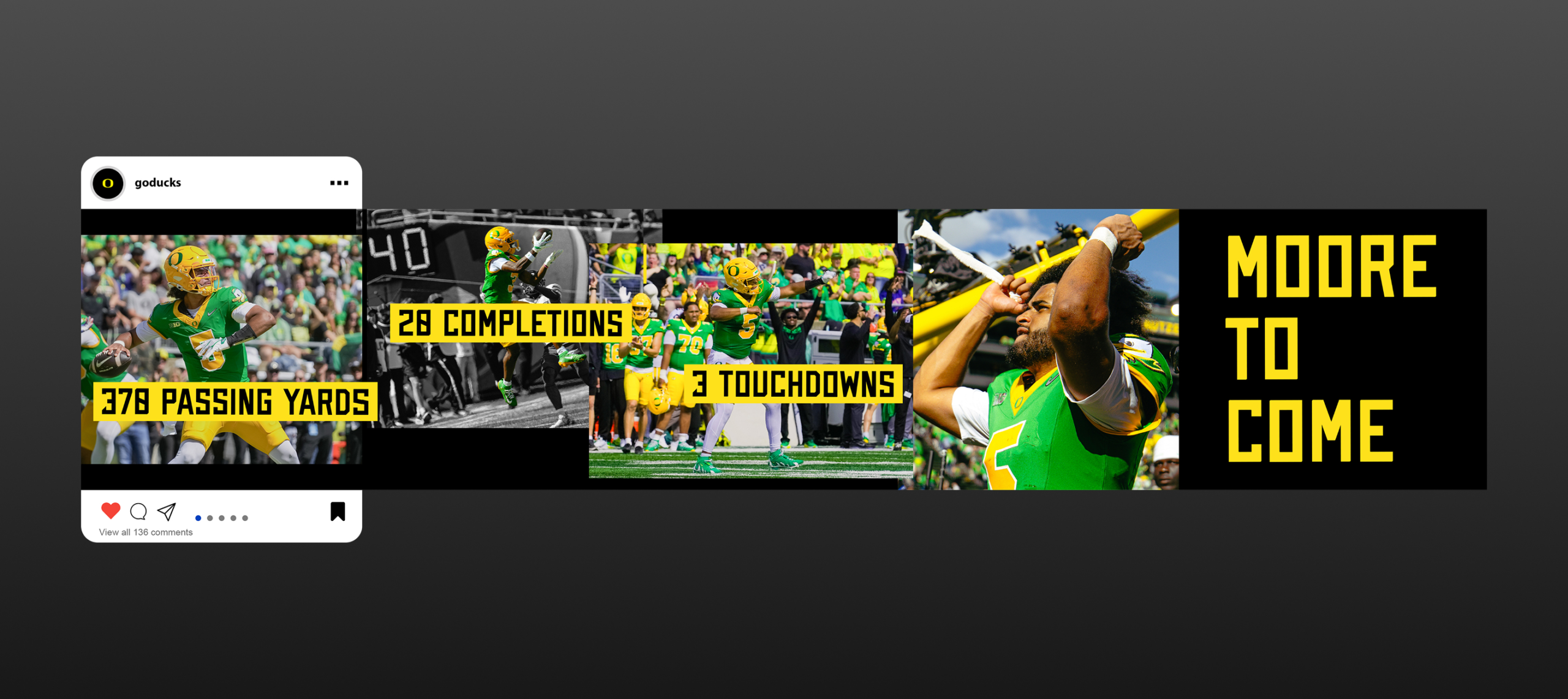 UO Athletics DanteMoore HeismanCampaign Social Multipost BoiseState