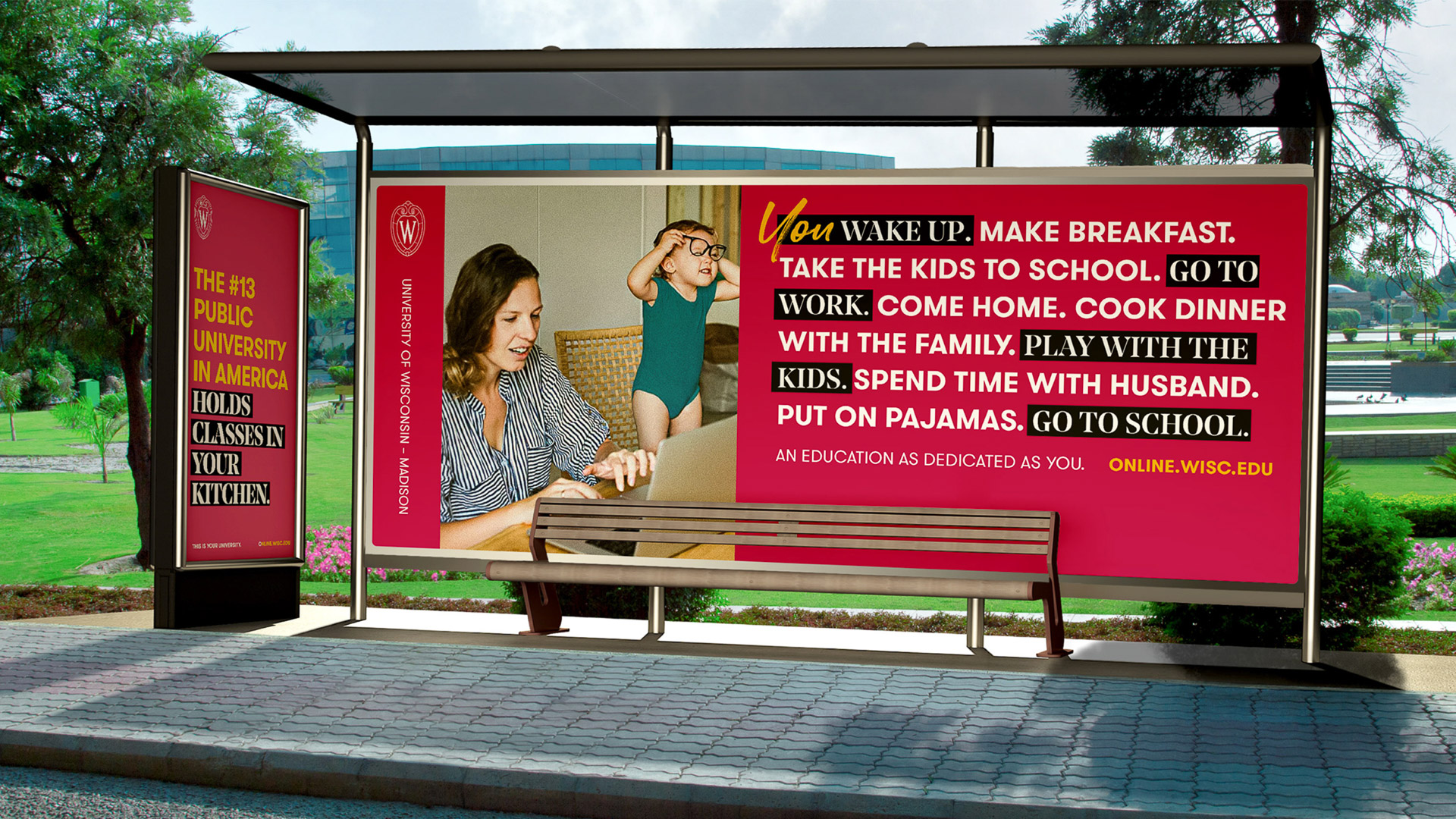 UW MadisonOnline BrandConcept POC OOH BusStop