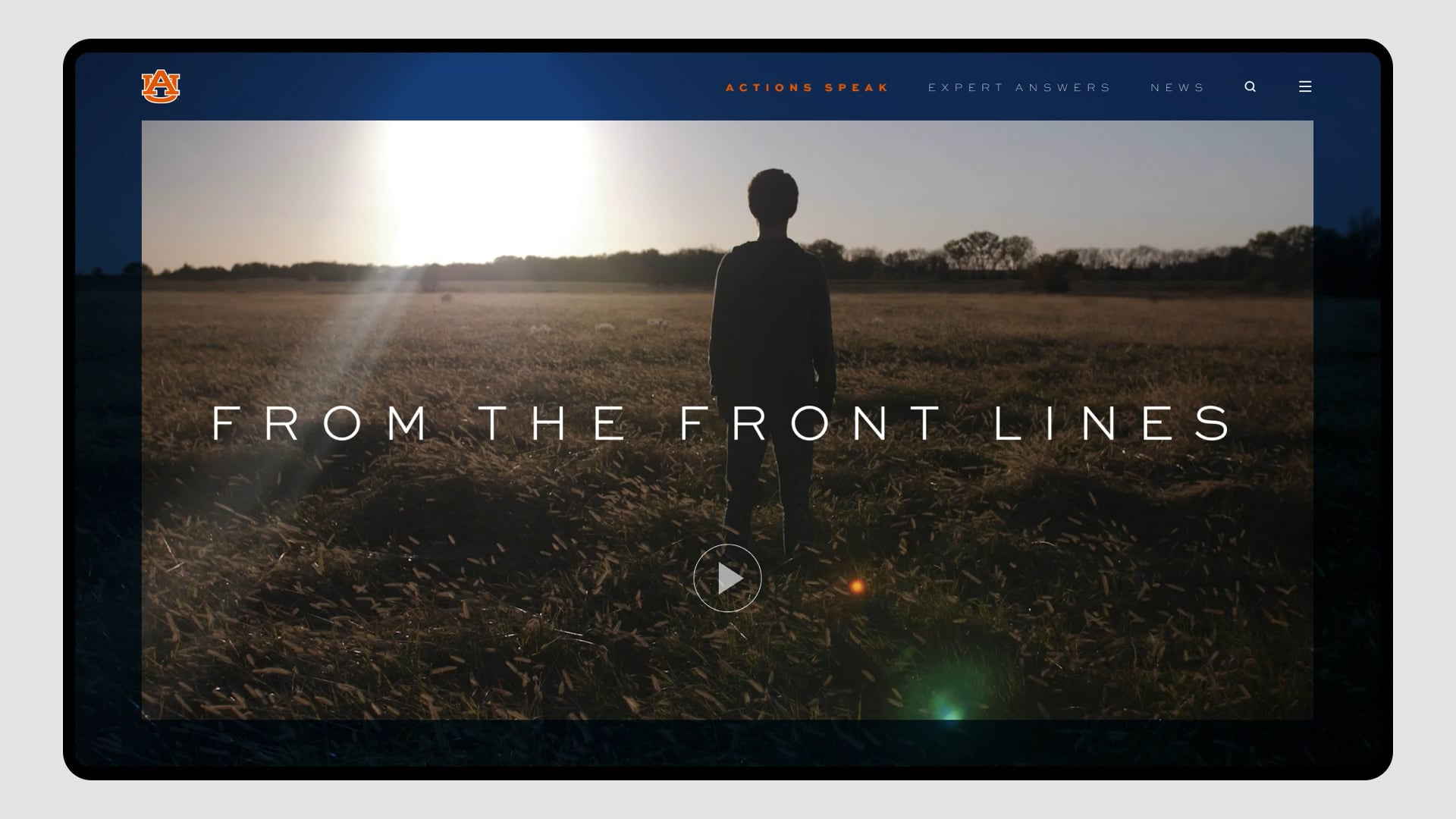 Video poster: Auburn National Site Scrolling Mockup