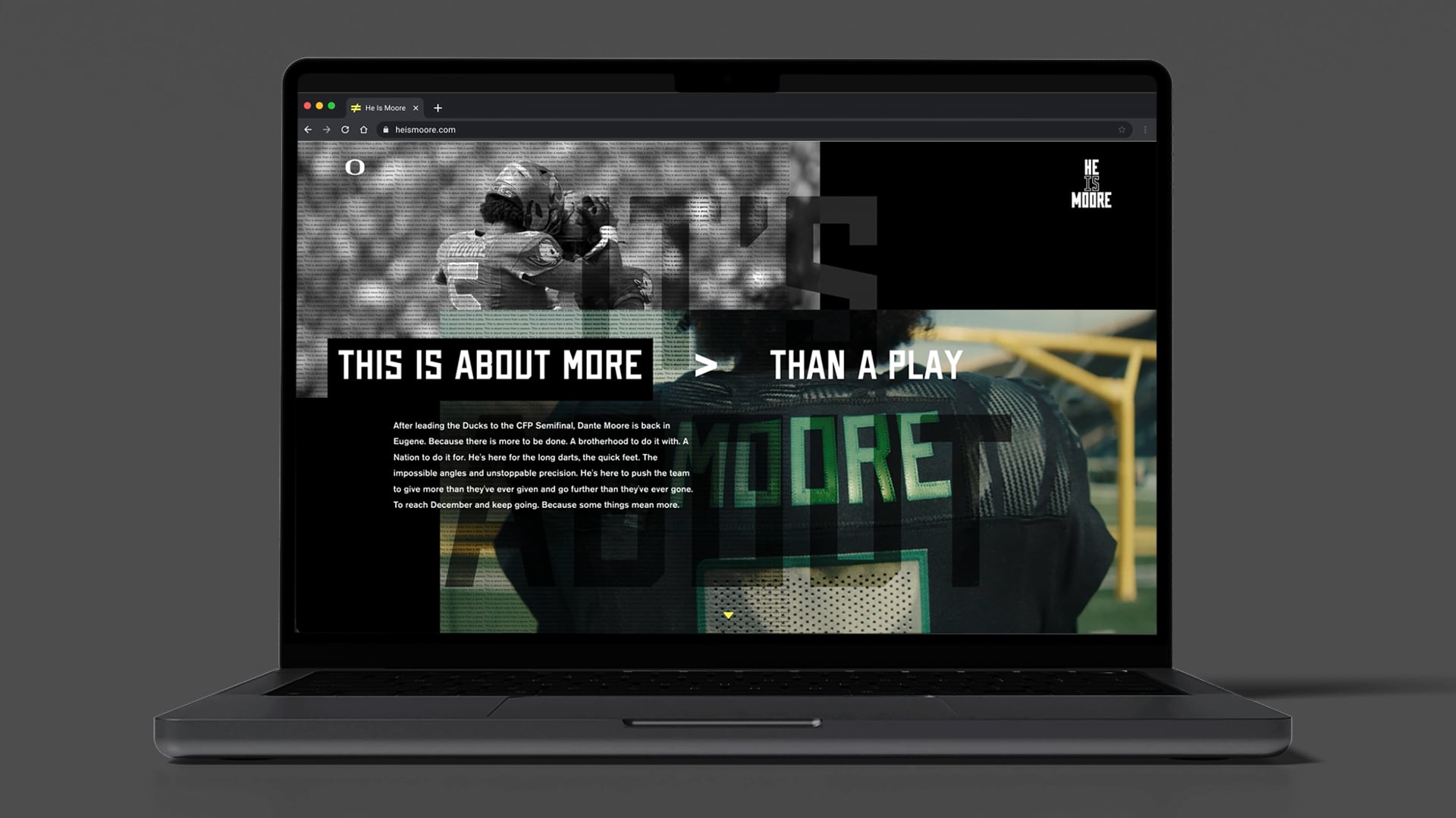 Video poster: Heisman Microsite HeadlineAnimation Mockup